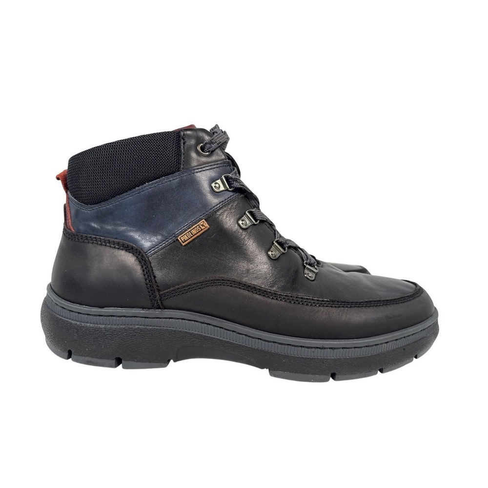 Pikolinos Caceres‎ Ankle Boots Mens 9 9.5 EU 43 Black Blue Leather Comfort WP